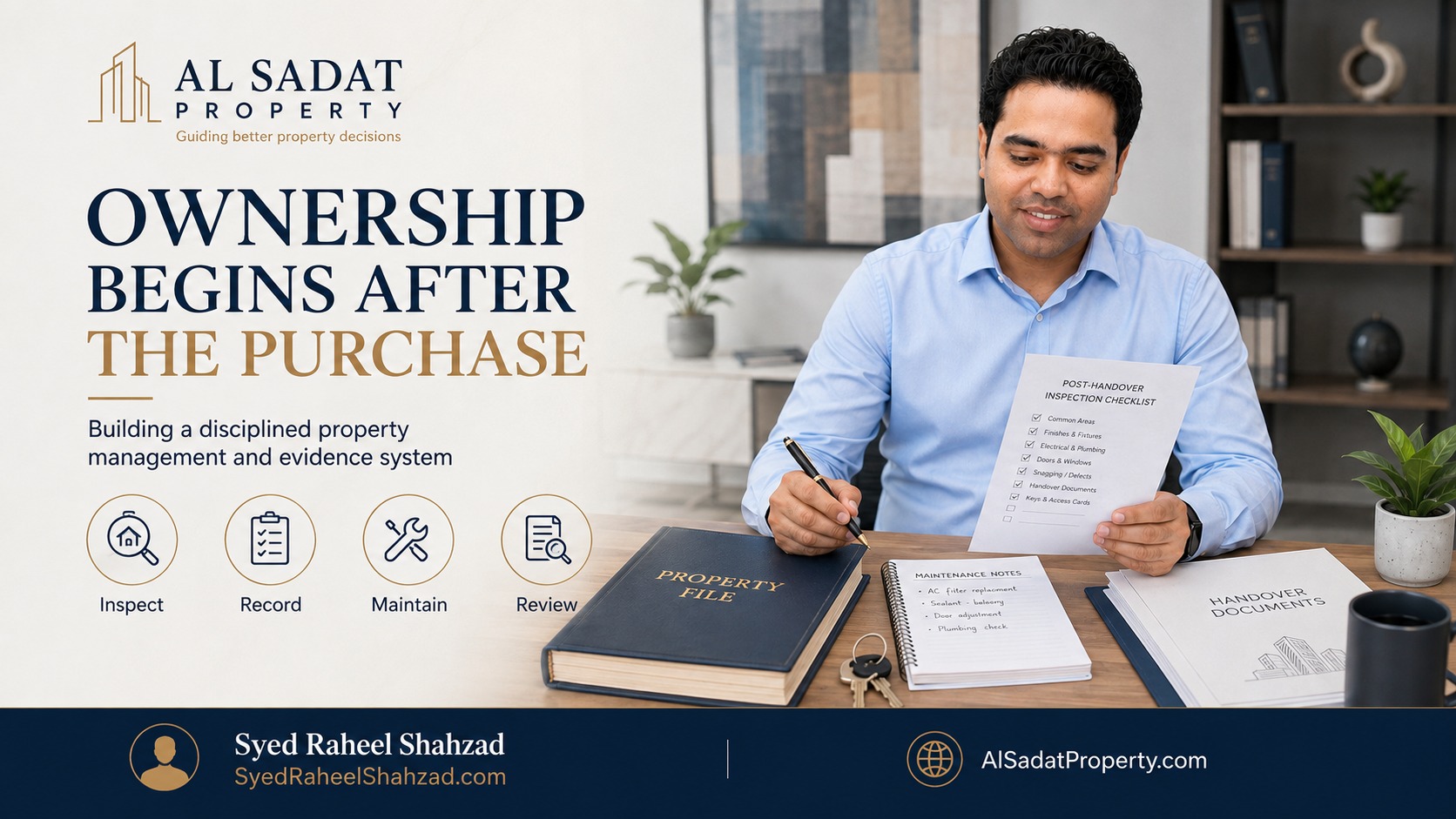 Ownership Begins After the Purchase: Building a Disciplined Property Management and Evidence System — Syed Raheel Shahzad featured image