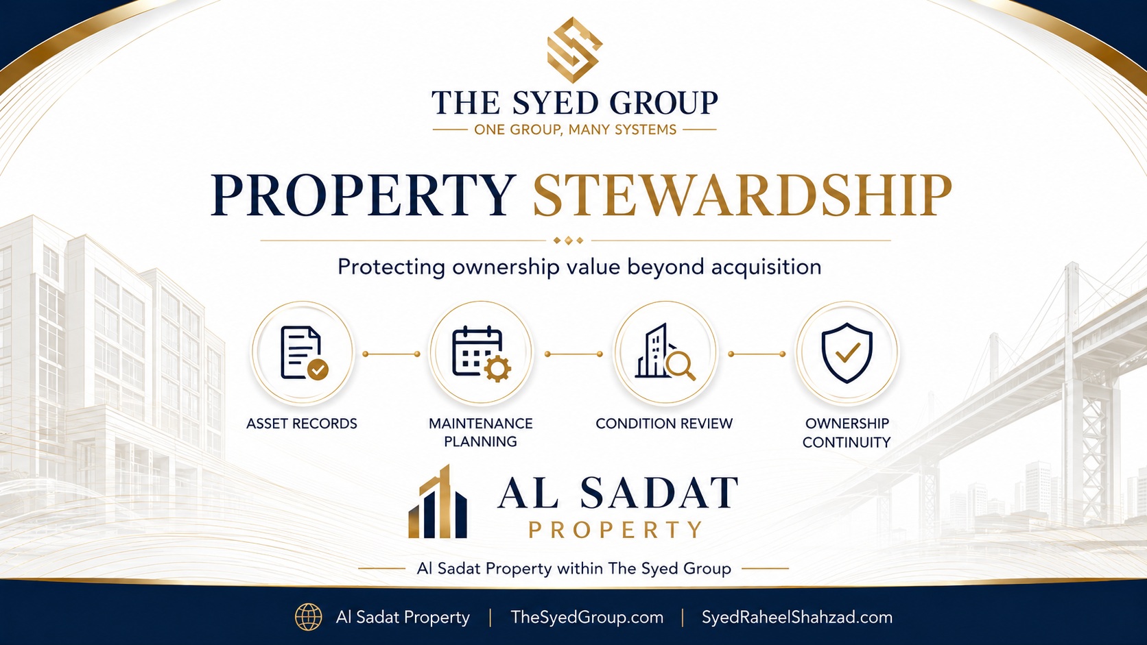 Property Stewardship After Acquisition: How Alsadat Property Protects Ownership Value Beyond Completion — corporate featured image for Alsadat Property and The Syed Group