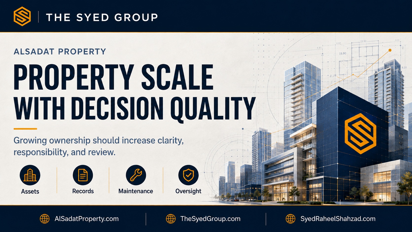 The Syed Group at Scale in Property: How Alsadat Property Preserves Decision Quality as Ownership Expands — The Syed Group corporate featured image for Alsadat Property